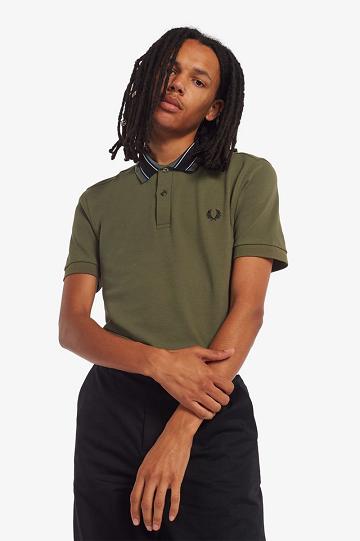 Fred Perry Medal Stripe Polo Miesten Paidat Vihreä | FI 1537DFMN